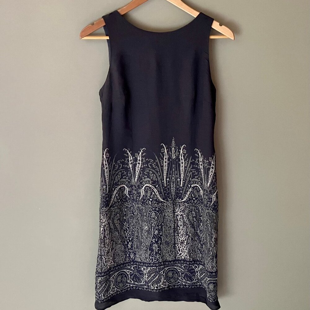 Grey Paisley Shift Dress